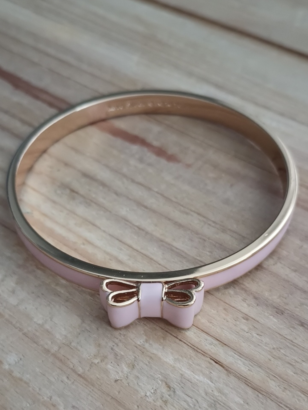 Kate Spade New York Pink and Gold Bow Bracelet